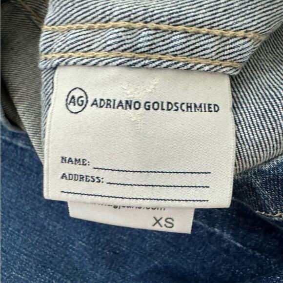 Alexa Chung for AG "The Pixie Denim Snap Front Mini Dress long sleeve XS - Picture 7 of 8